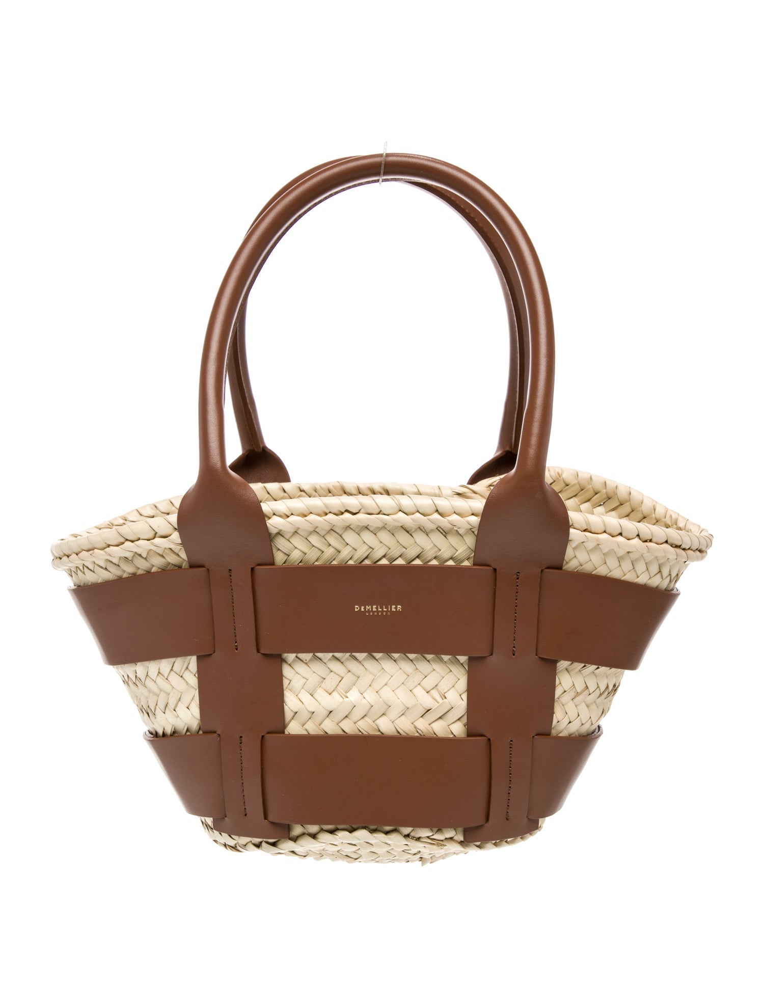 DeMellier Straw Top Handle Bag