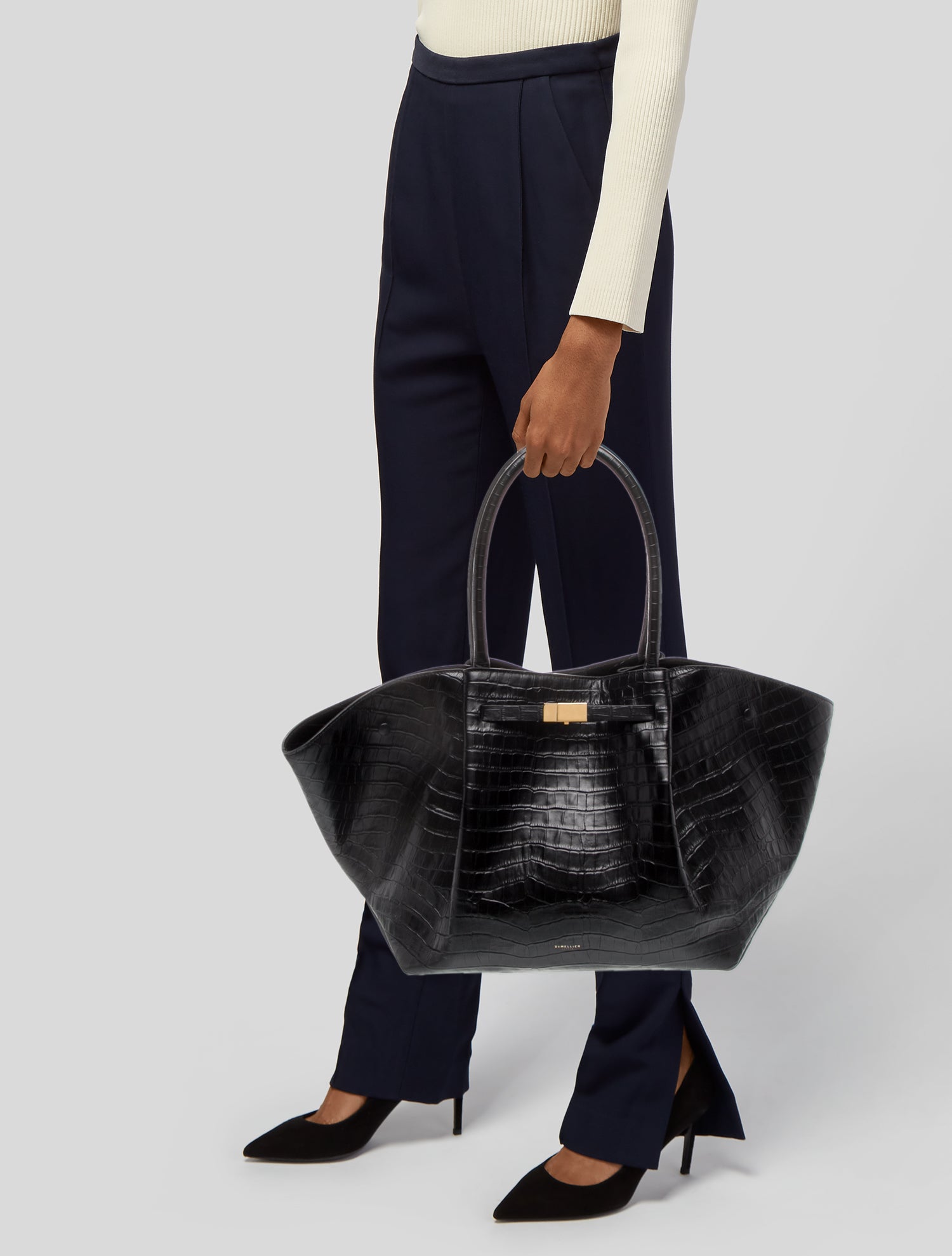 DeMellier Embossed Leather Tote