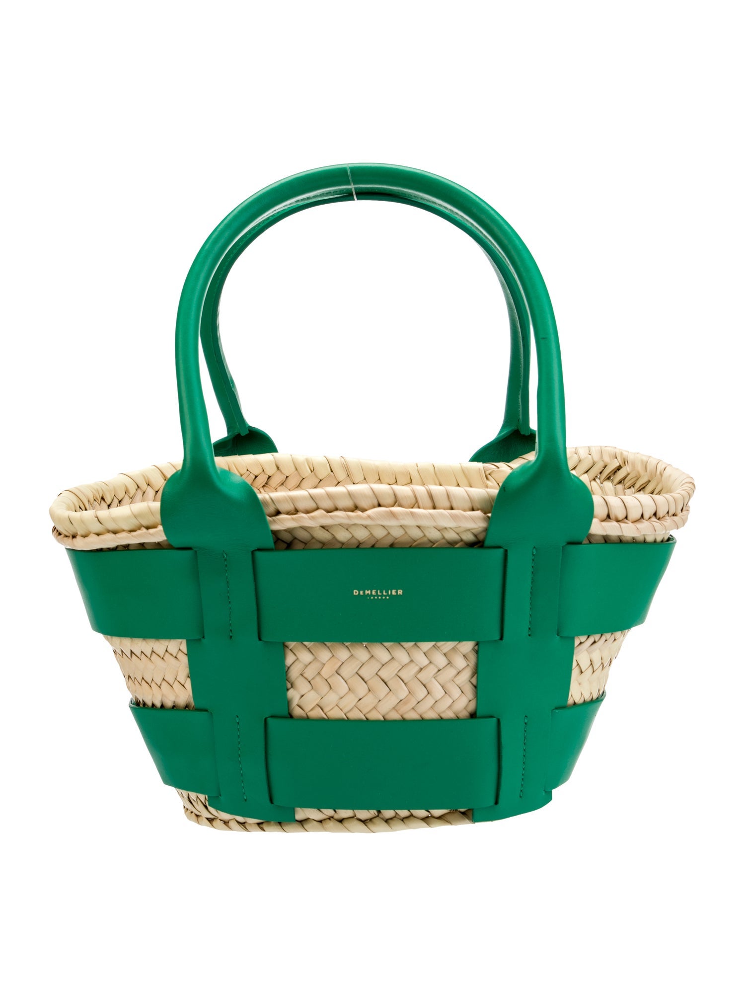 DeMellier Straw Top Handle Bag