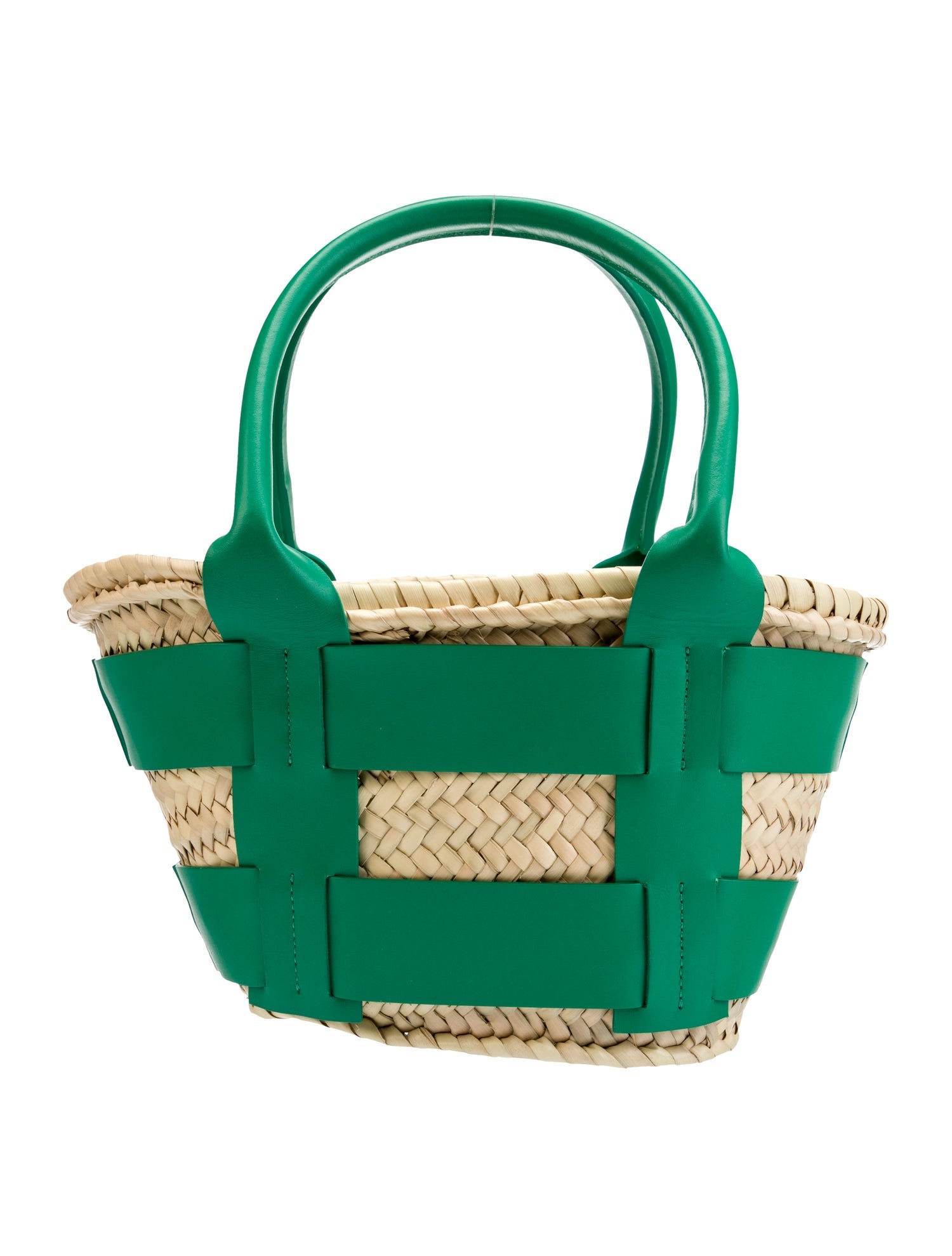 DeMellier Straw Top Handle Bag
