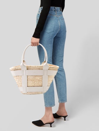 DeMellier Straw Bucket Bag