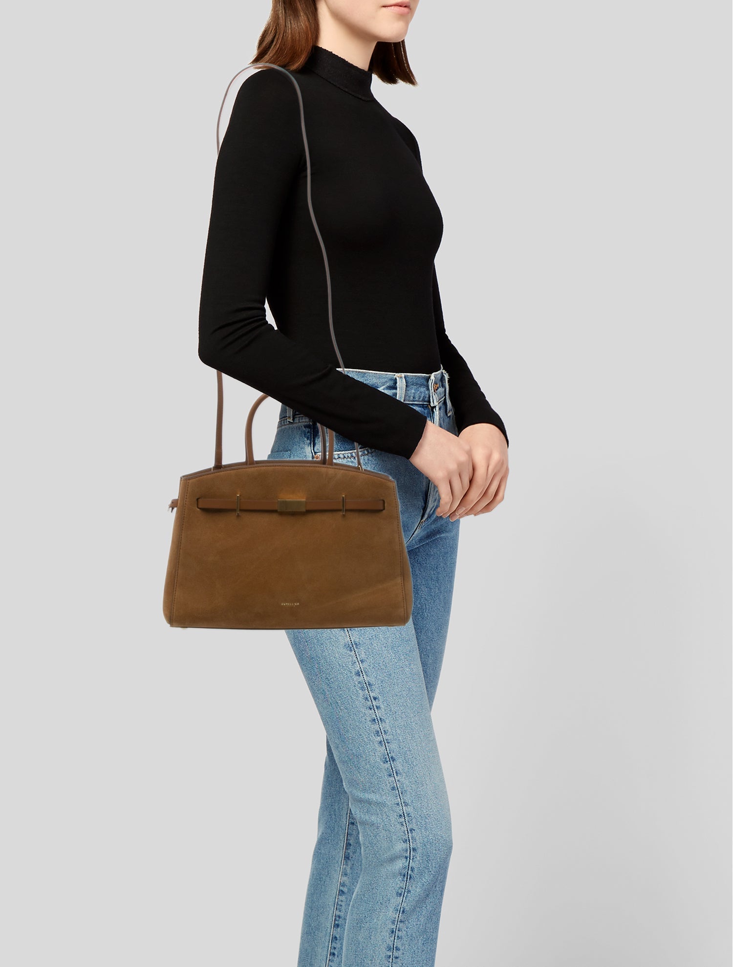 DeMellier Suede Top Handle Bag