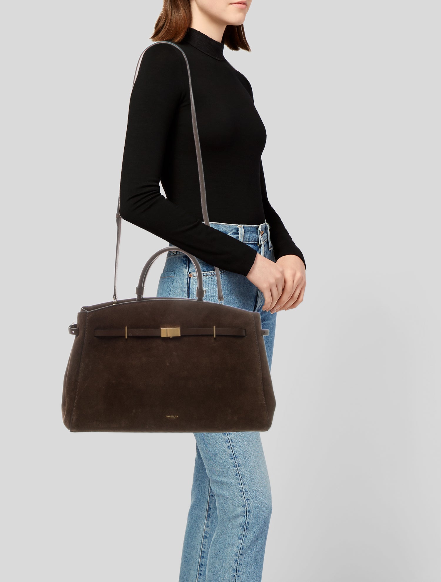 DeMellier Suede Top Handle Bag
