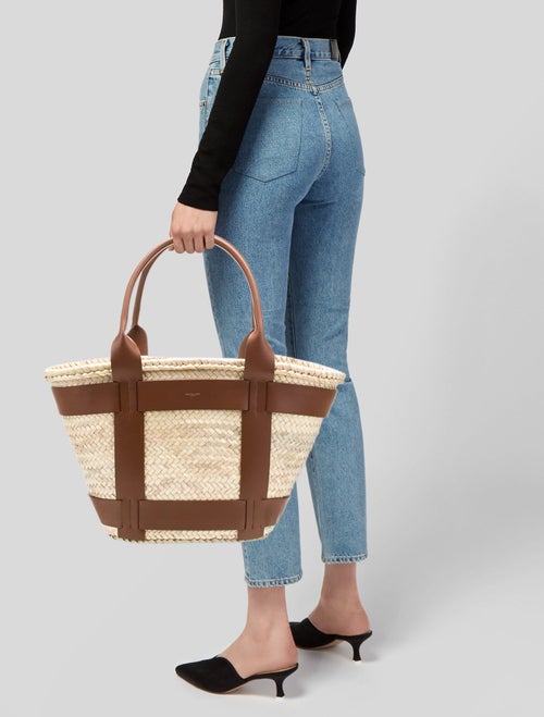 DeMellier Straw Bucket Bag