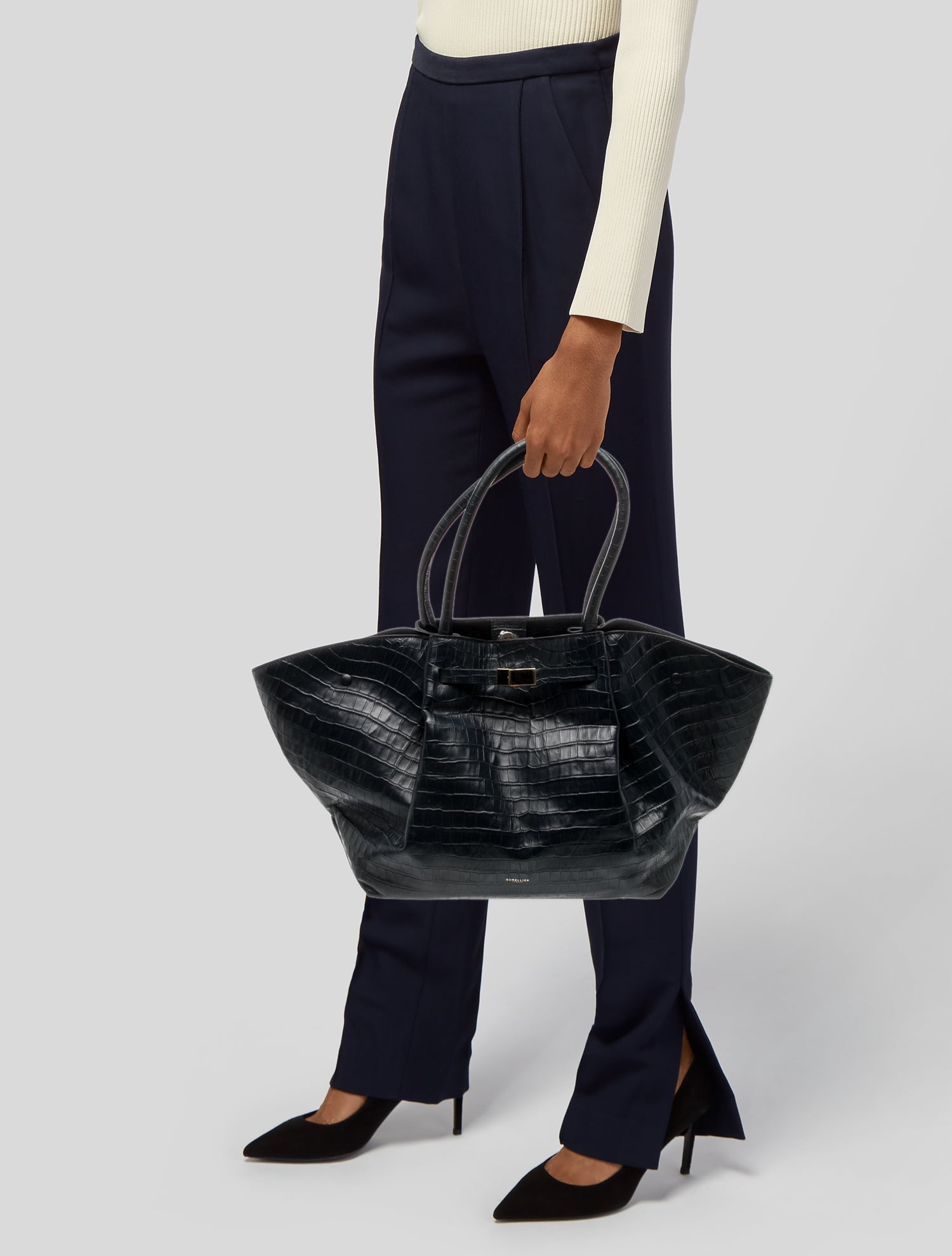 DeMellier Embossed Leather Tote