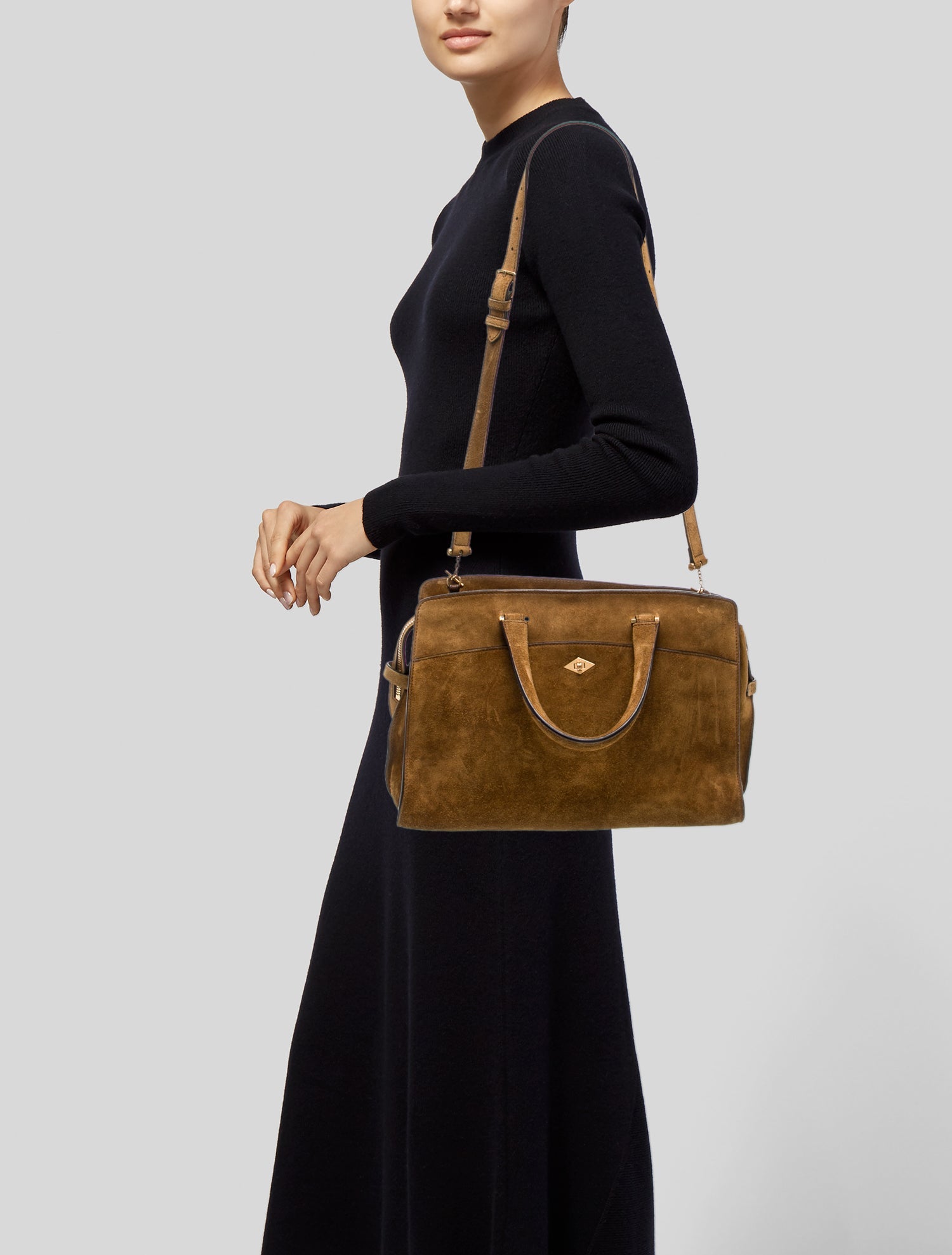 DeMellier Suede Top Handle Bag