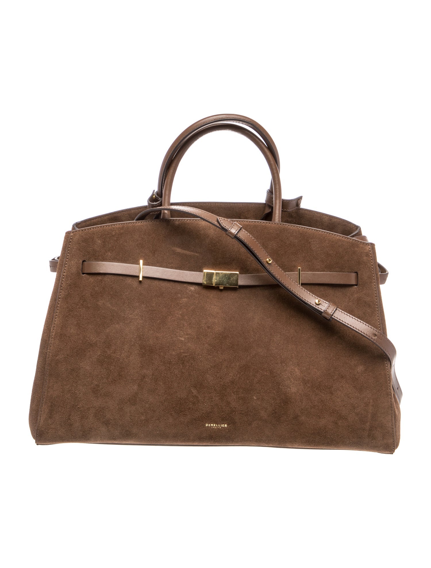 ハインリヒ・シフ/ティル・フェルナー DeMellier Leather The Midi Hudson Medium - Brown Handle Bags