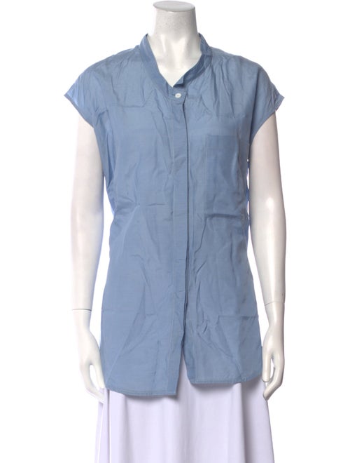 Demoo Parkchoonmoo V-Neck Short Sleeve Button-Up Top