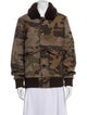 Dehen 1920 Wool Printed Faux Fur Jacket
