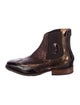 DeNiro Boot Co. Leather Colorblock Pattern Chelsea Boots