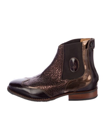 DeNiro Boot Co. Boots Leather Colorblock Pattern Chelsea 8