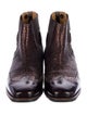 DeNiro Boot Co. Leather Colorblock Pattern Chelsea Boots