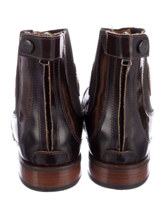 DeNiro Boot Co. Leather Colorblock Pattern Chelsea Boots