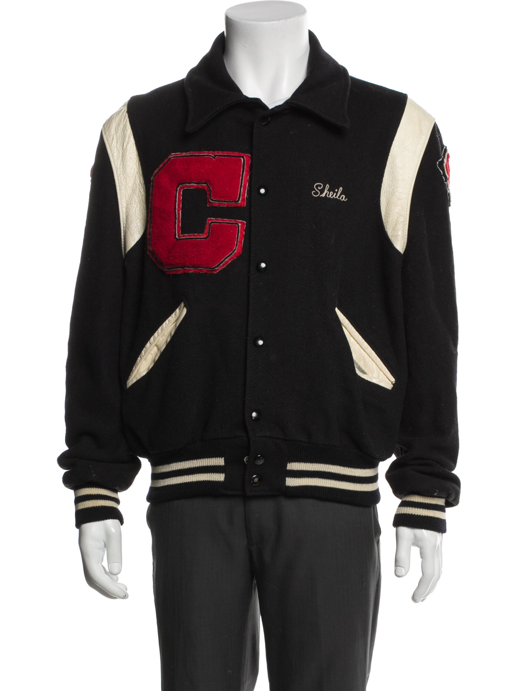 DeLONG Wool Striped Varsity Jacket