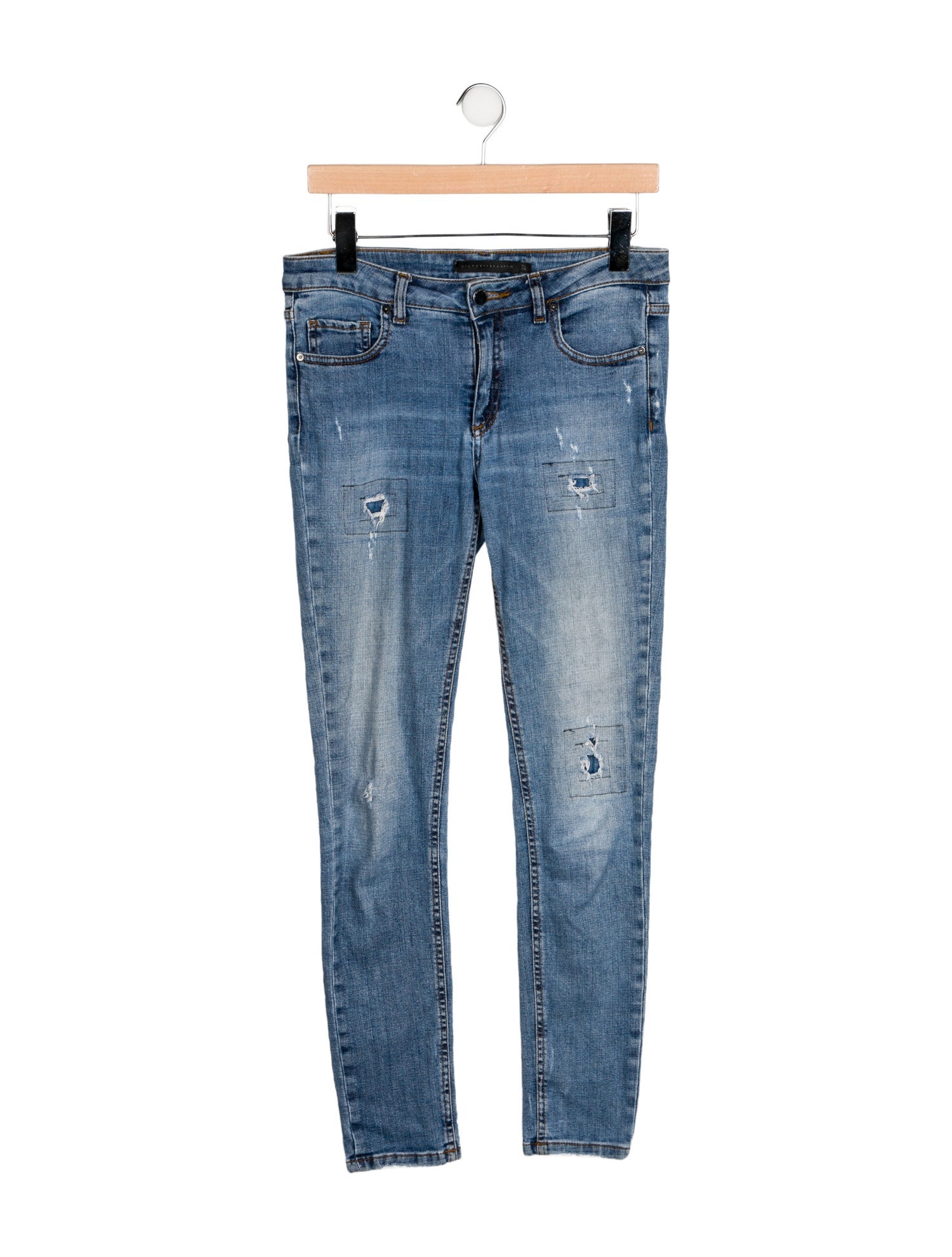 Victoria Beckham Denim Mid-Rise Skinny Leg Jeans