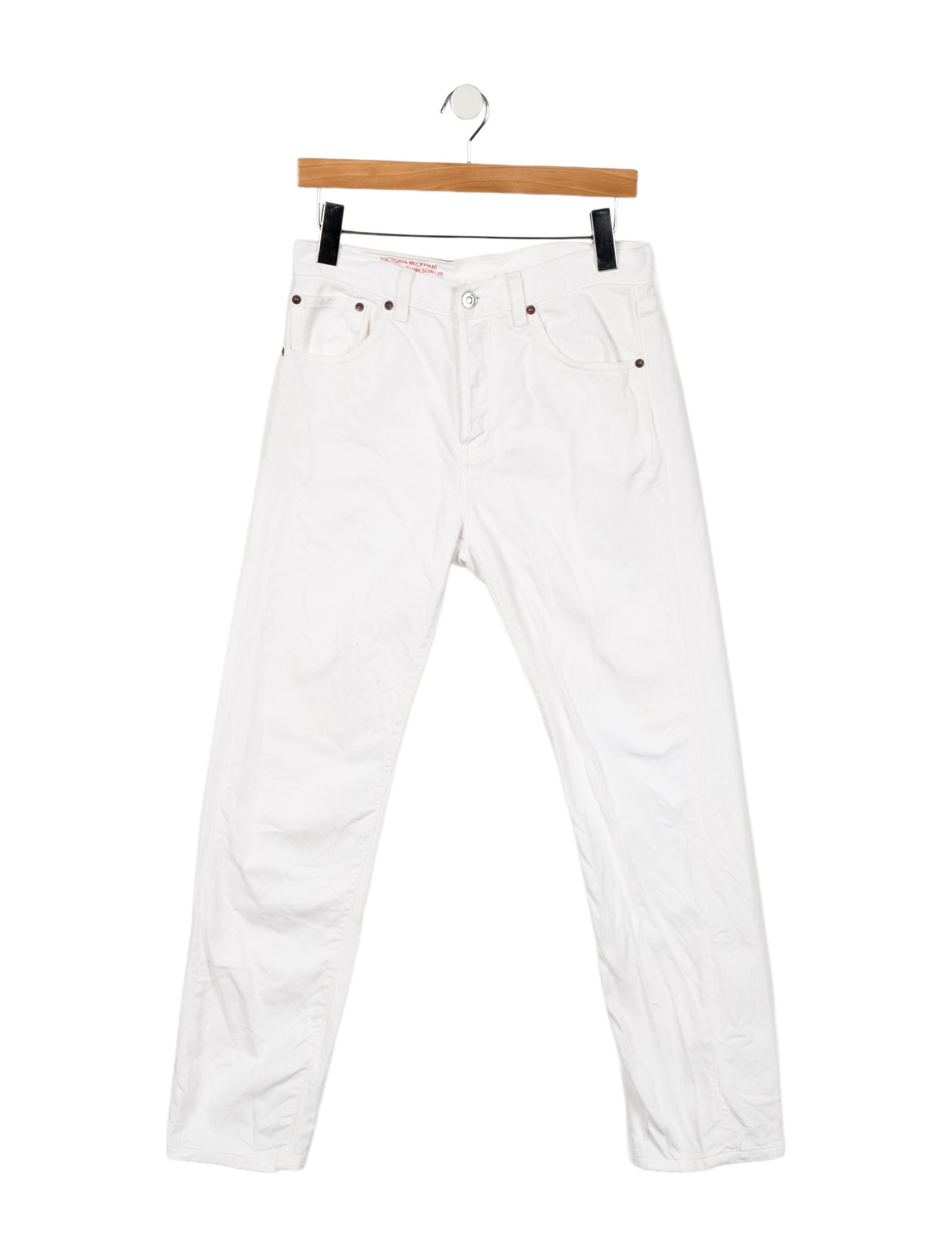 Victoria Beckham Denim Mid-Rise Straight Leg Jeans