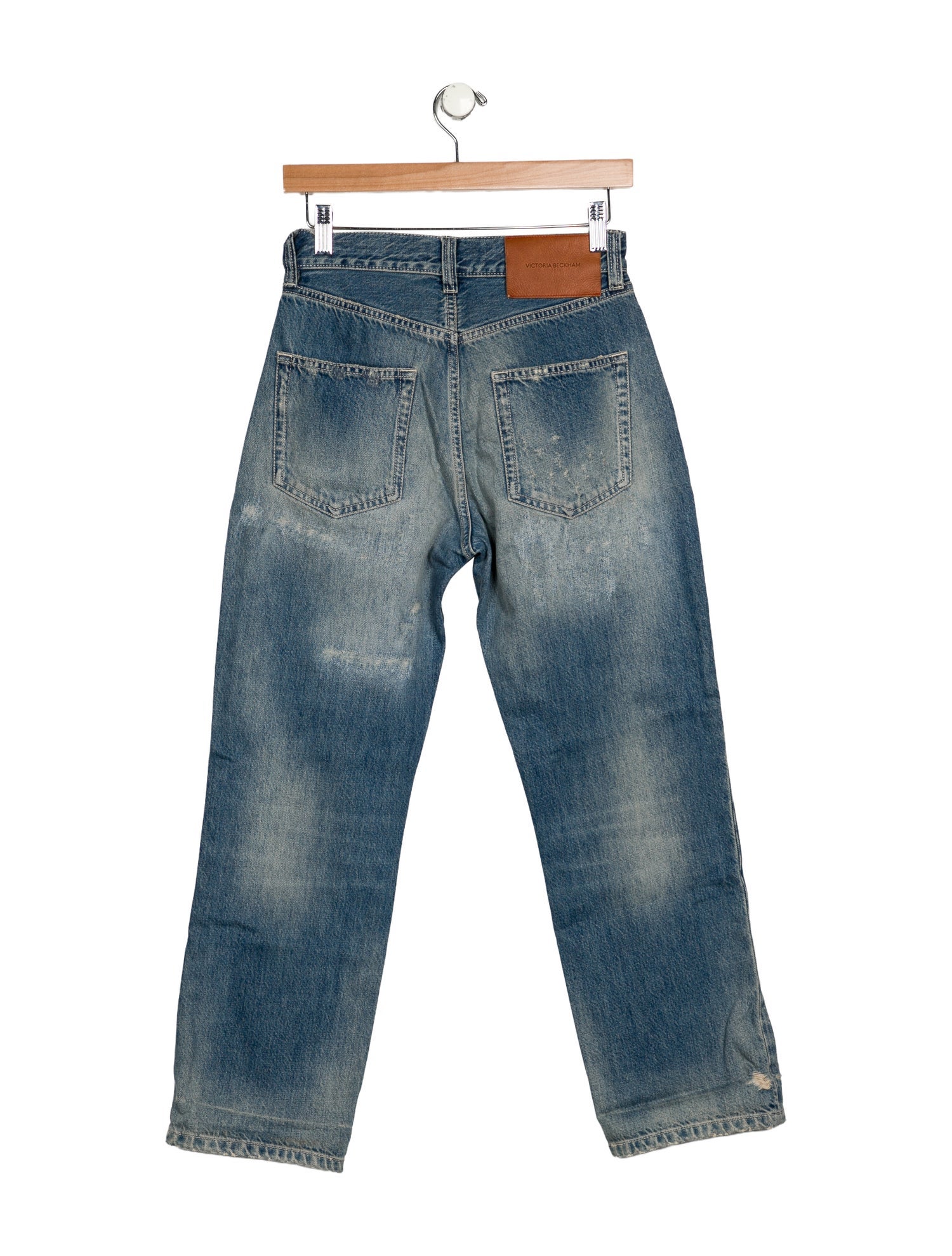 Victoria Beckham Denim High-Rise Straight Leg Jeans w/ Tags