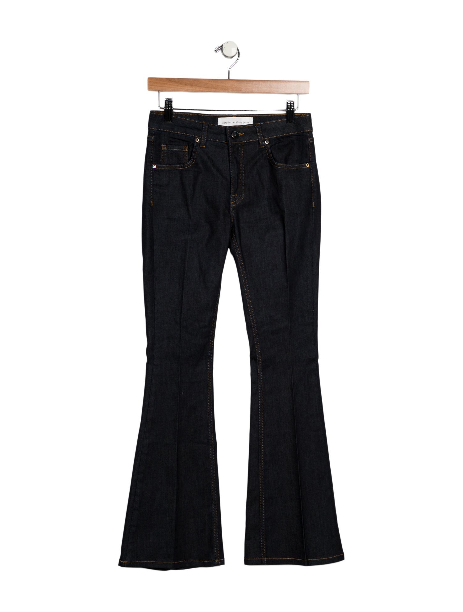 Victoria Beckham Denim Mid-Rise Wide Leg Jeans