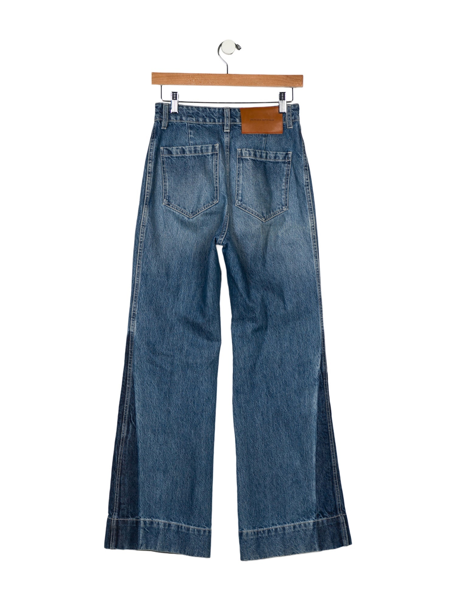 Victoria Beckham Denim Mid-Rise Wide Leg Jeans