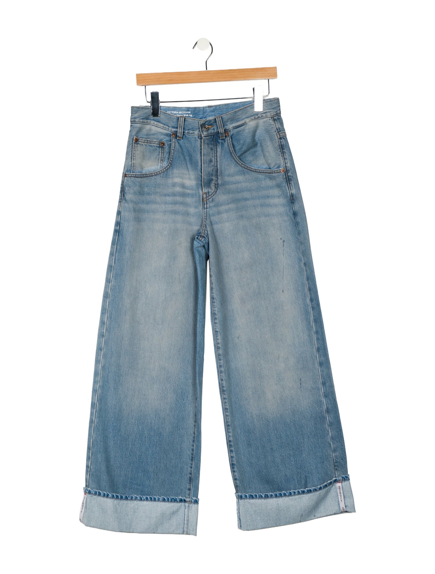 Victoria Beckham Denim High-Rise Wide Leg Jeans