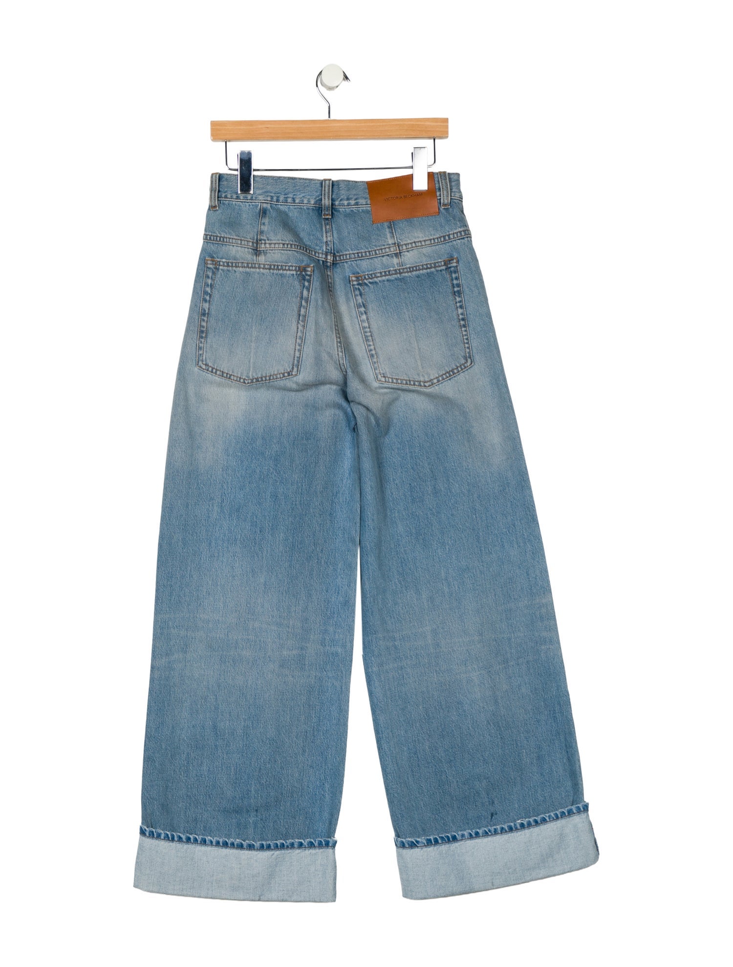 Victoria Beckham Denim High-Rise Wide Leg Jeans