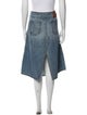 Victoria Beckham Denim Silk Knee-Length Skirt
