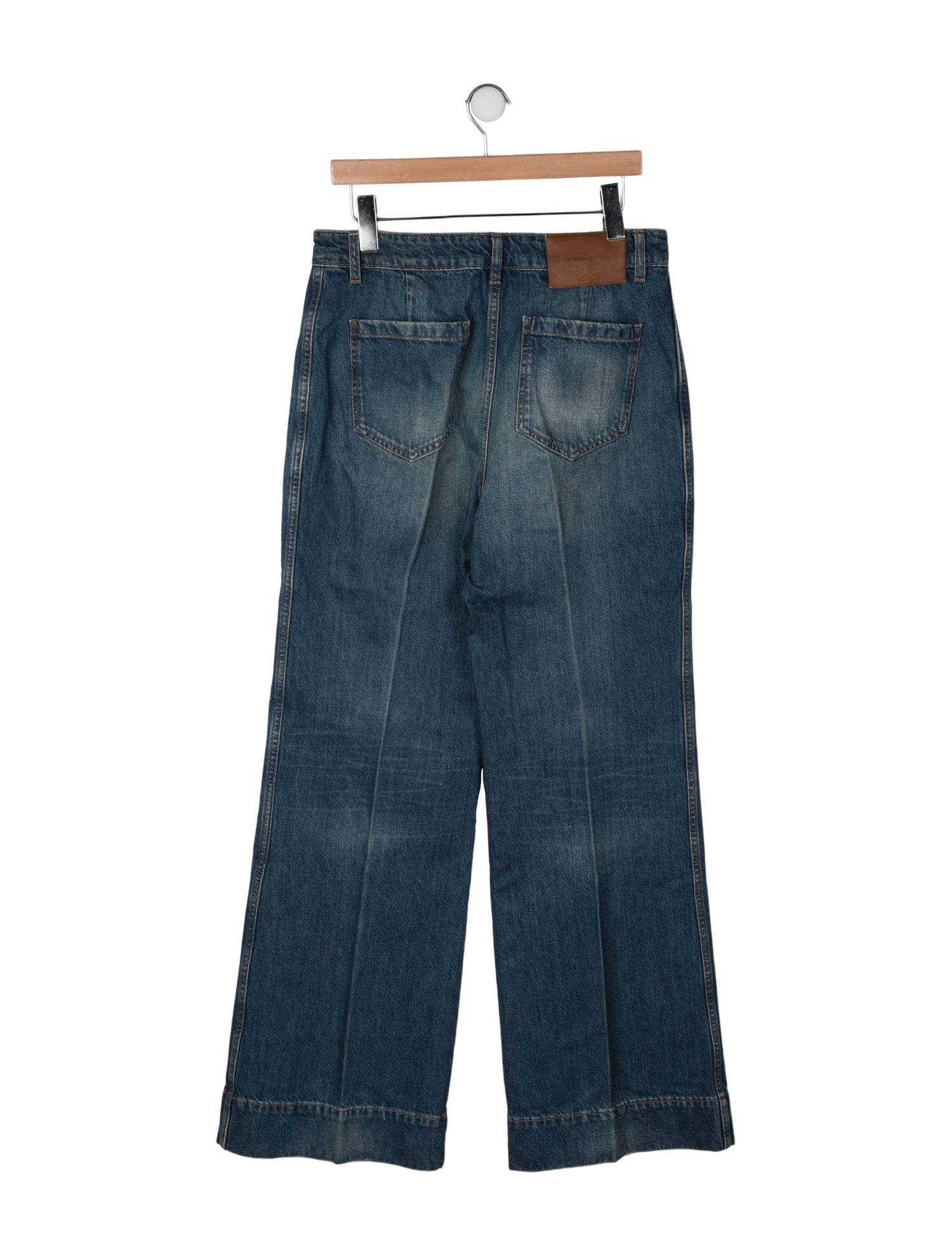 Victoria Beckham Denim High-Rise Wide Leg Jeans w/ Tags