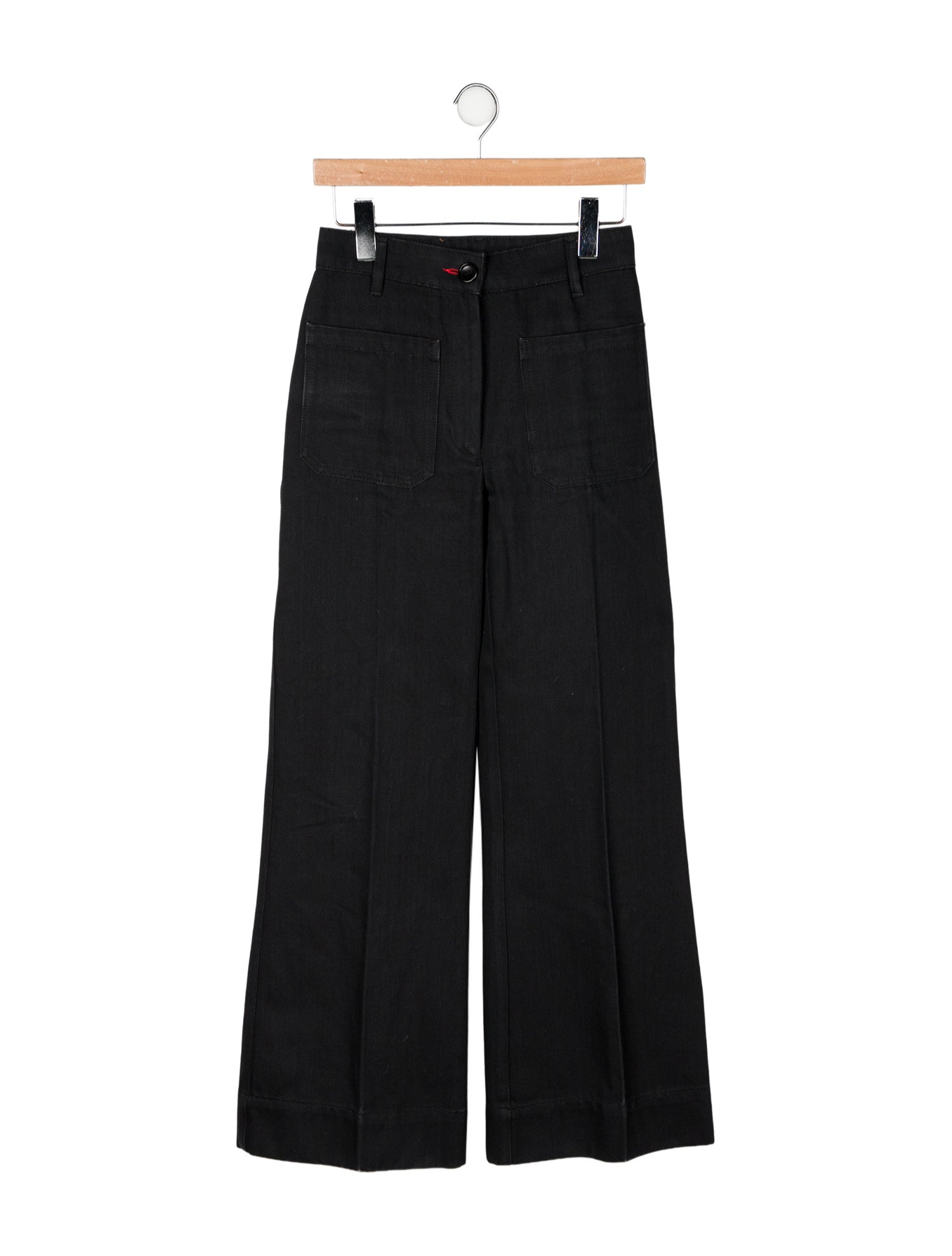 Victoria Beckham Denim Mid-Rise Wide Leg Jeans