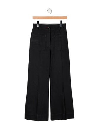 Victoria Beckham Denim Mid-Rise Wide Leg Jeans