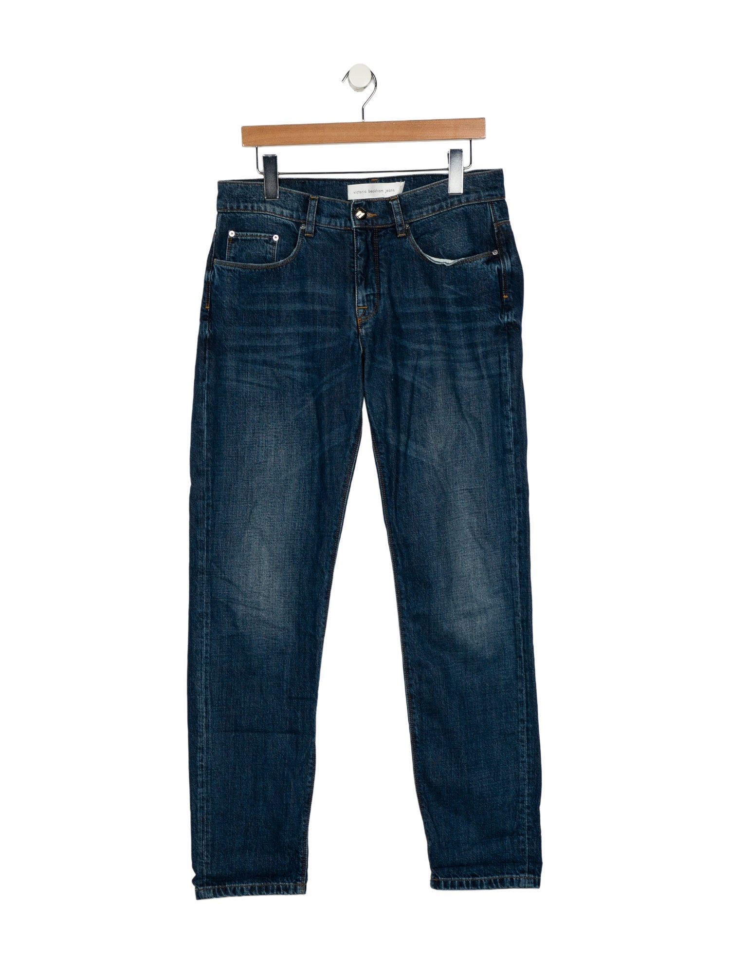 Victoria Beckham Denim Mid-Rise Straight Leg Jeans