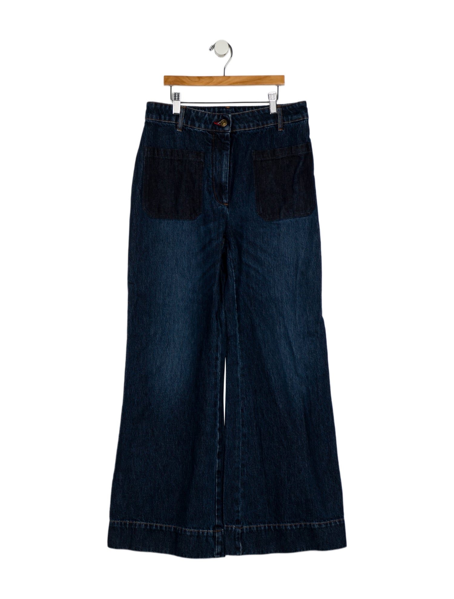 Victoria Beckham Denim Mid-Rise Wide Leg Jeans