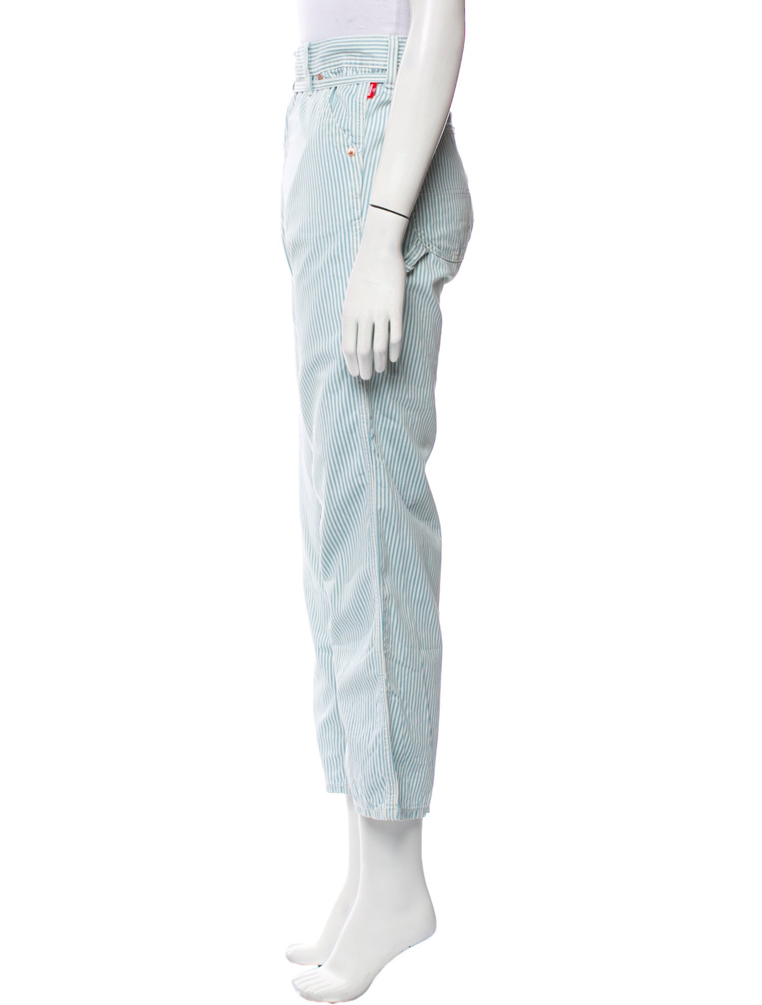 Denimist Striped Straight Leg Pants