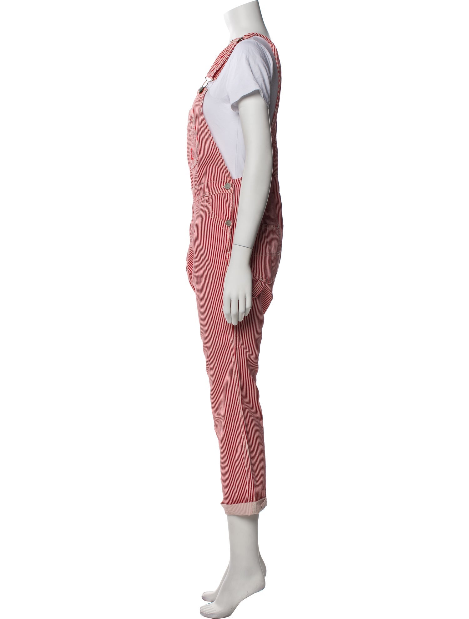 Denimist Striped Square Neckline Jumpsuit