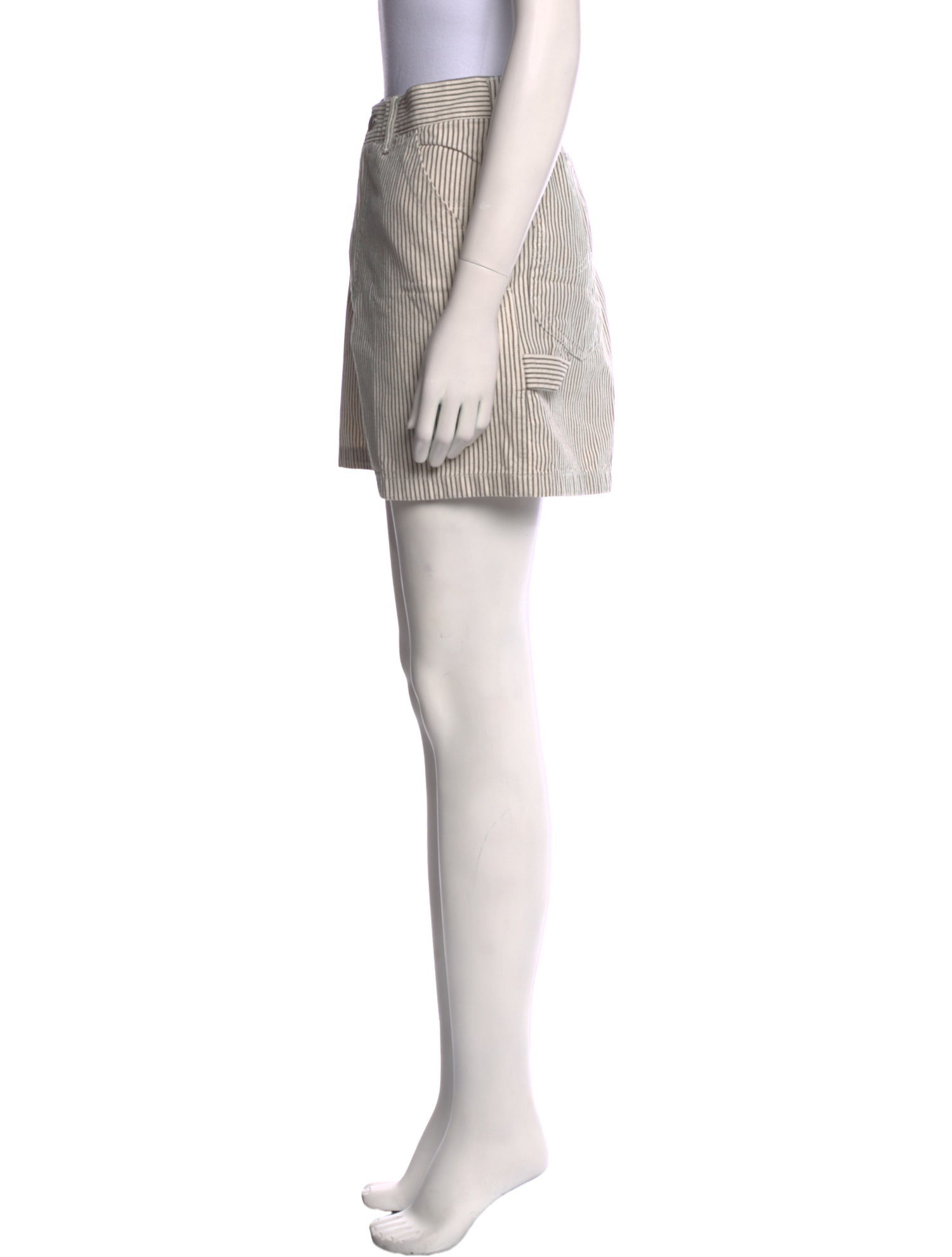 Denimist Striped Mini Shorts