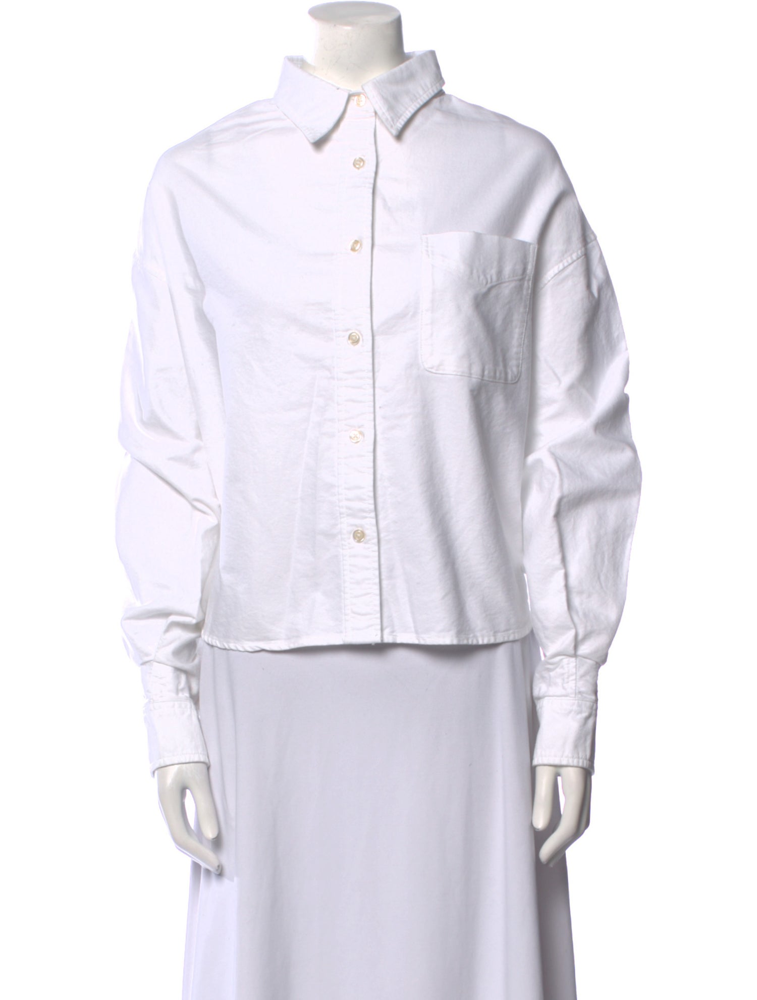 Denimist Long Sleeve Button-Up Top
