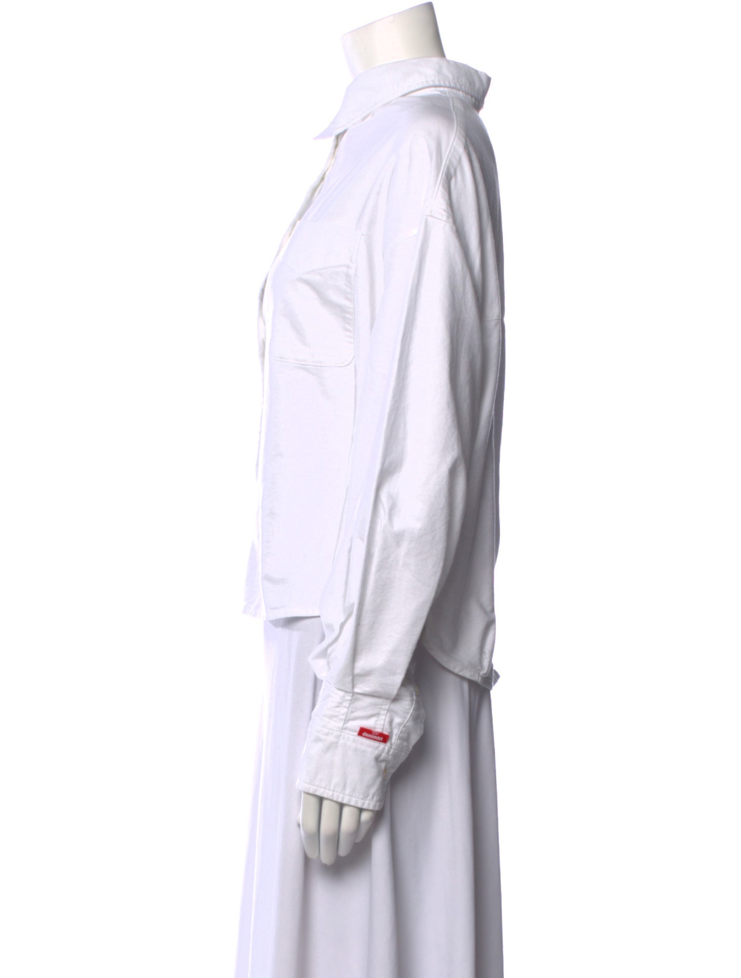 Denimist Long Sleeve Button-Up Top