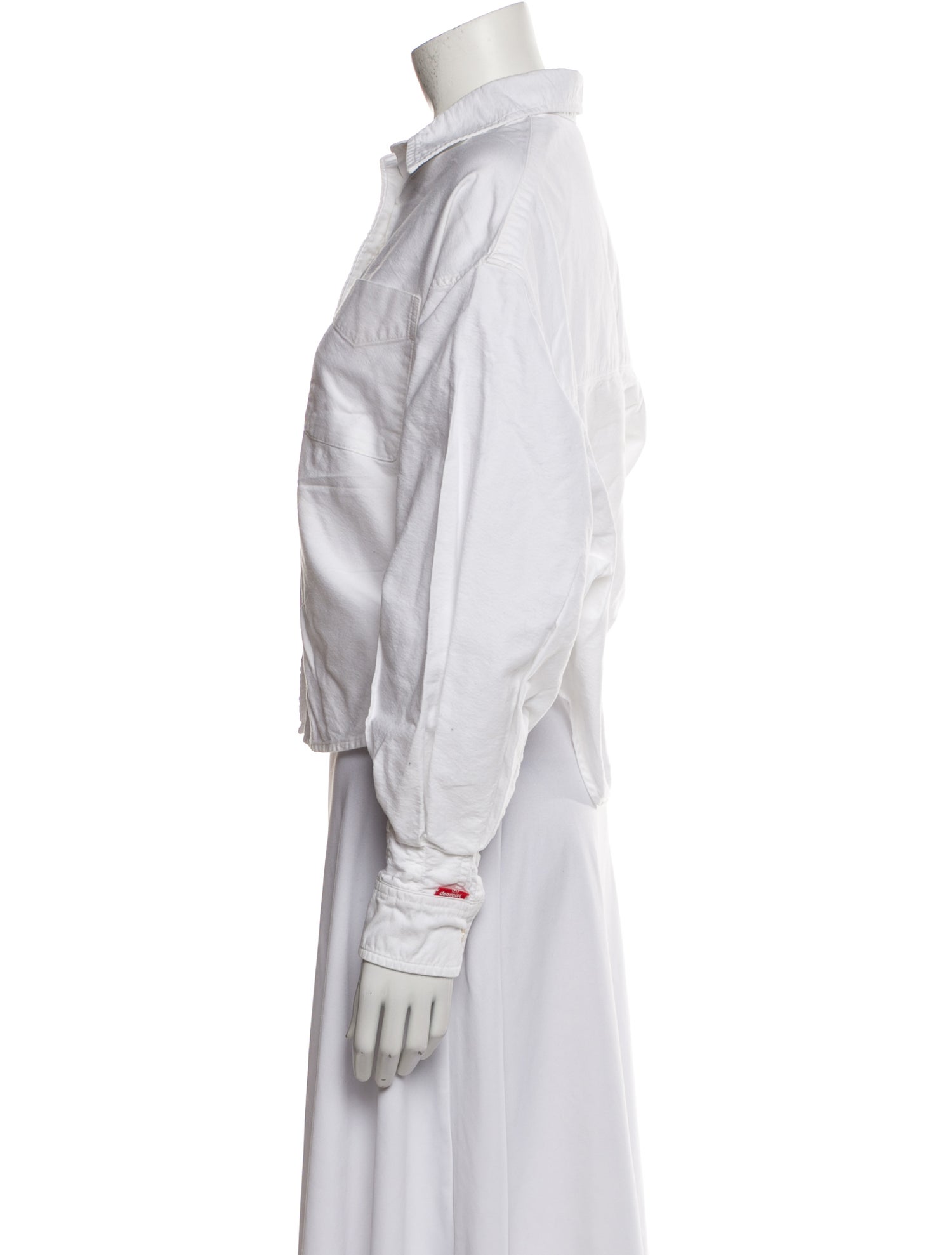 Denimist Long Sleeve Button-Up Top