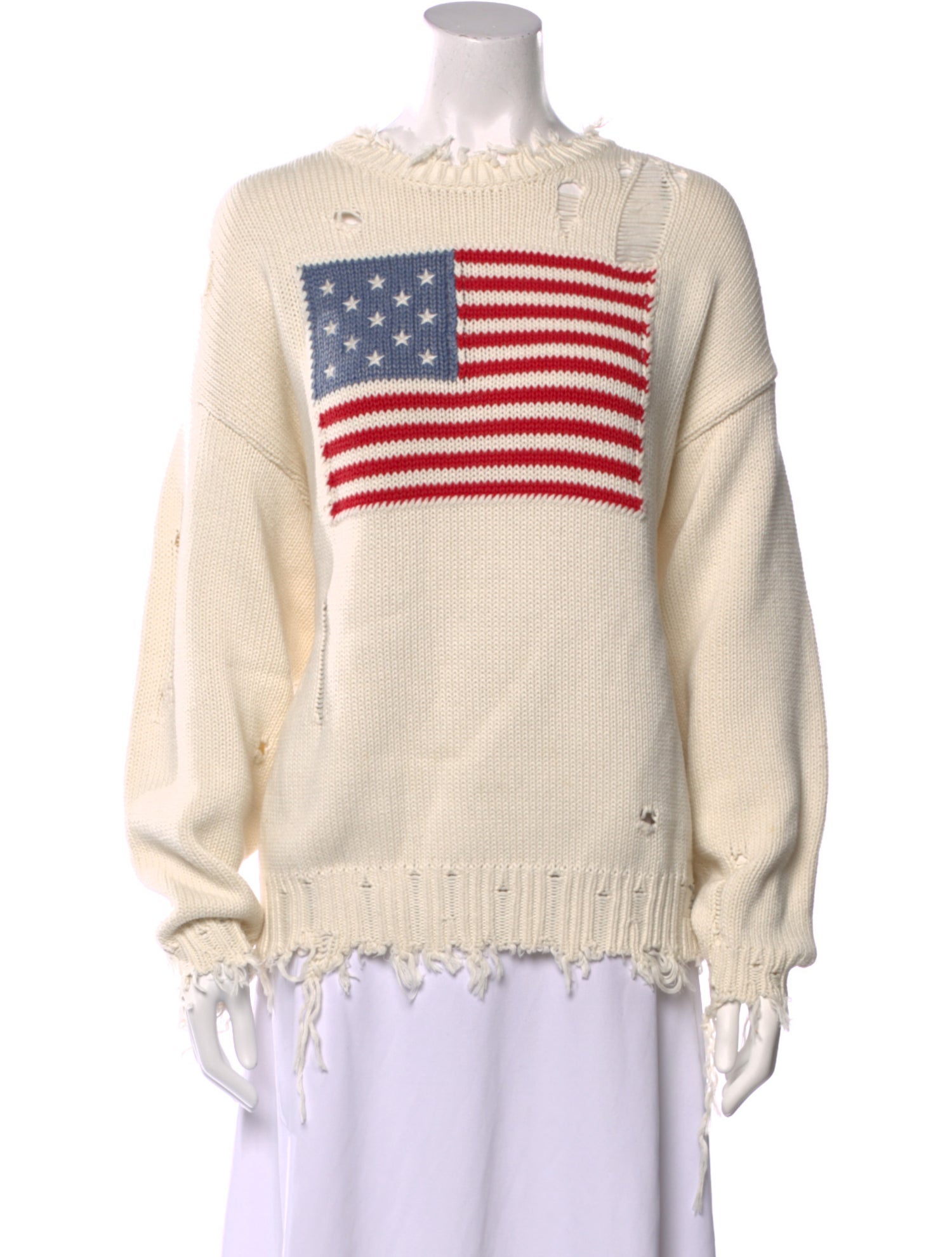 Denimist Graphic Print Mock Neck Sweater