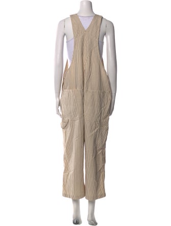 Denimist Striped Square Neckline Jumpsuit