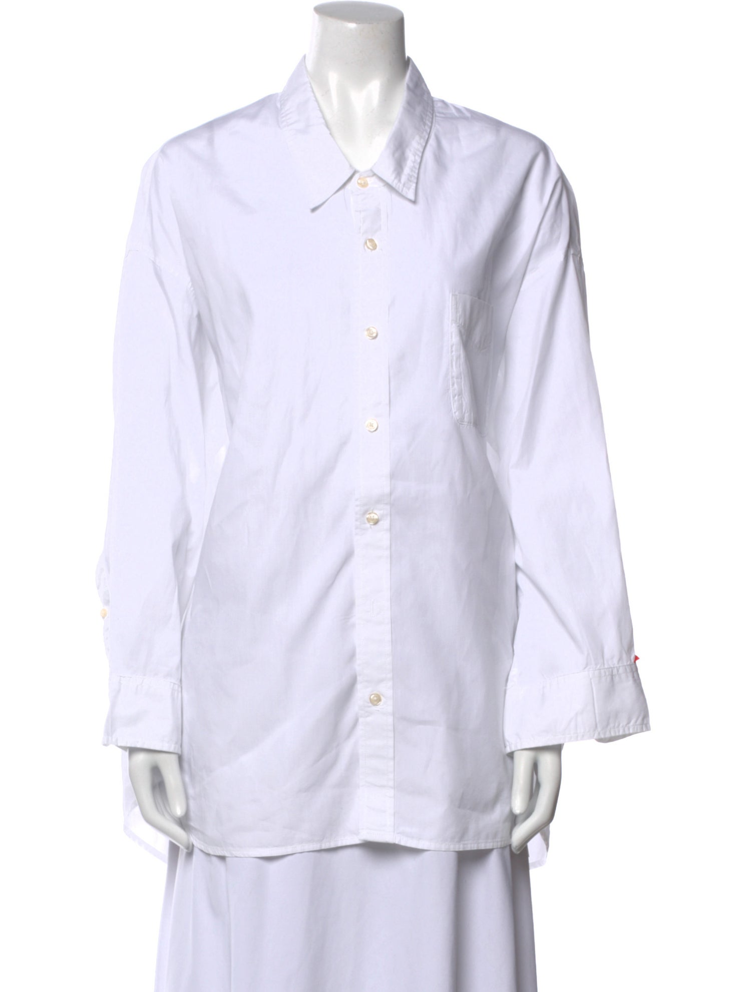 Denimist Long Sleeve Button-Up Top