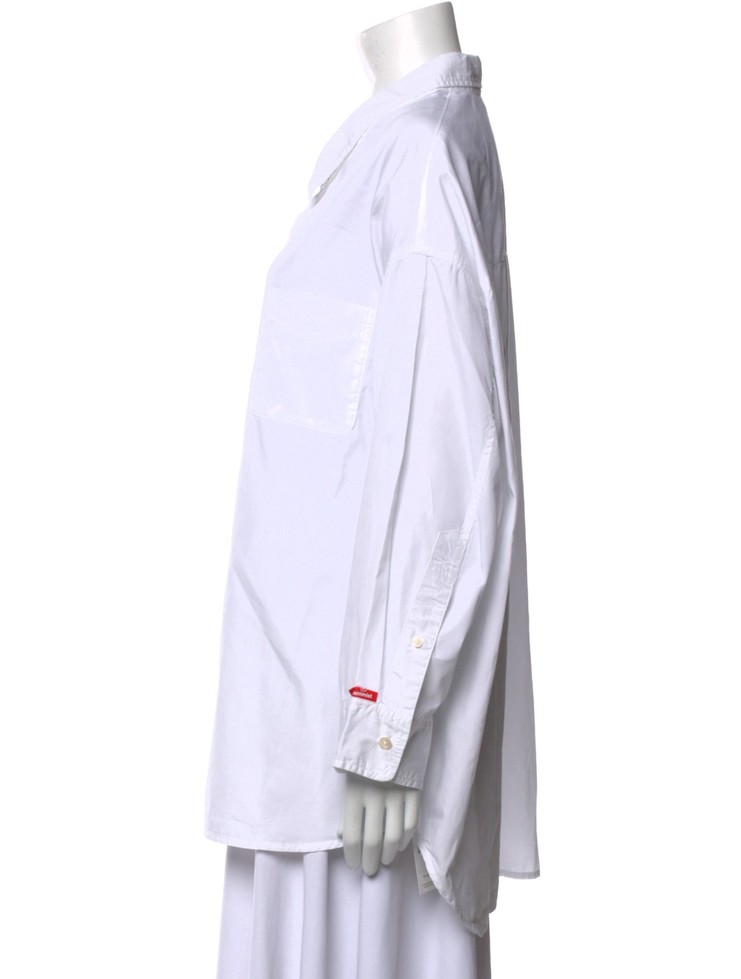 Denimist Long Sleeve Button-Up Top