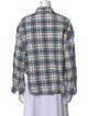 Denimist Plaid Print Long Sleeve Button-Up Top