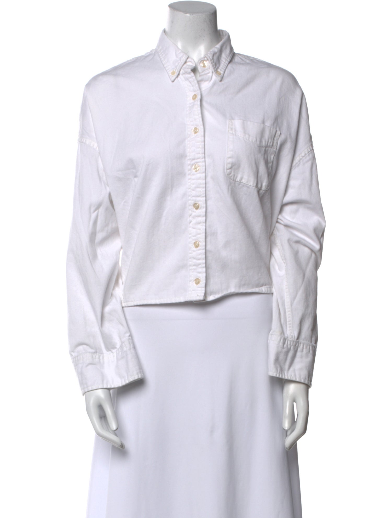 Denimist Long Sleeve Button-Up Top