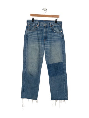 Pre-owned Denimist High-rise Straight Leg Jeans In Blue