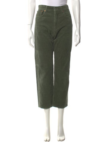 Pre-owned Denimist Straight Leg Pants In Green