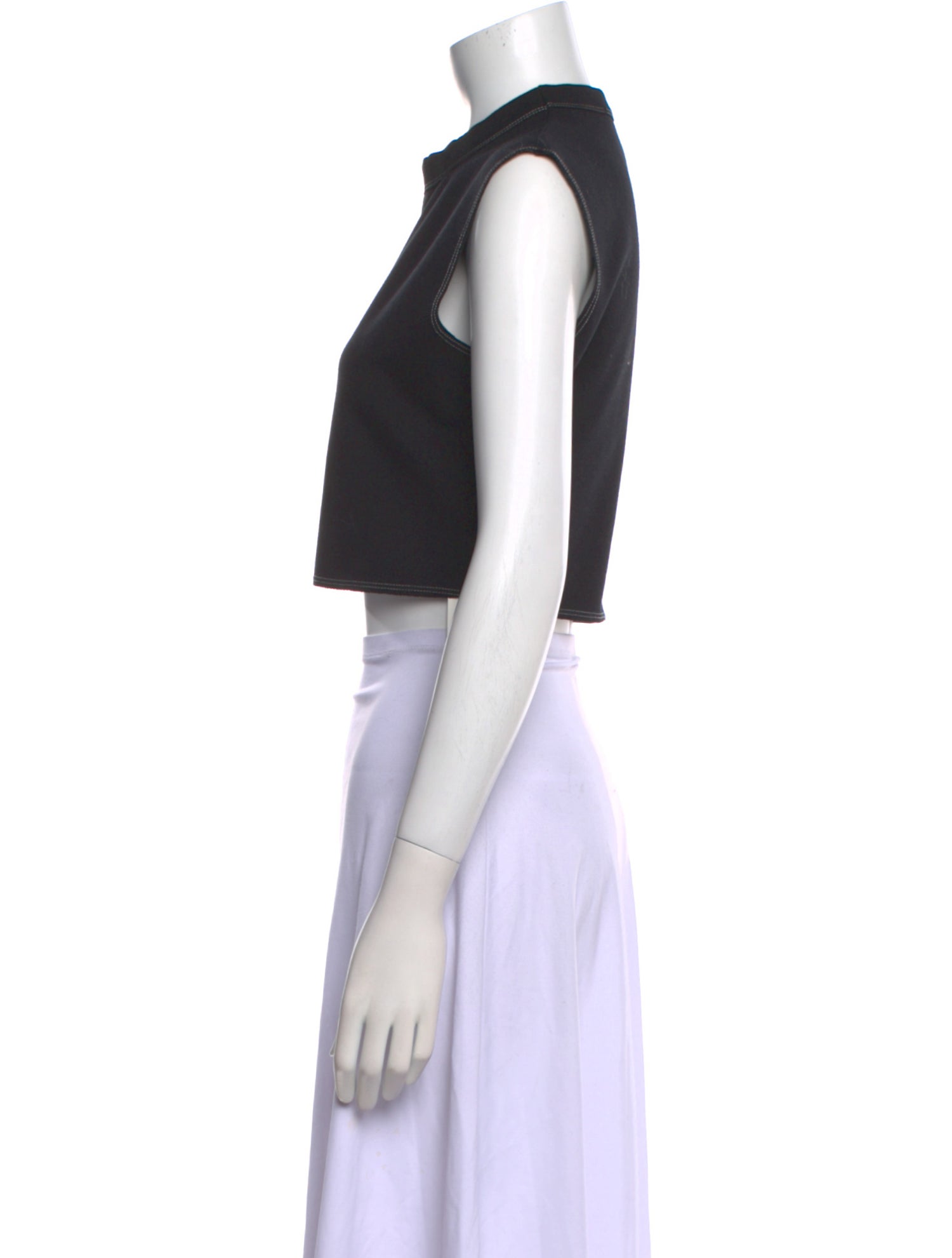 Drae Mock Neck Sleeveless Crop Top