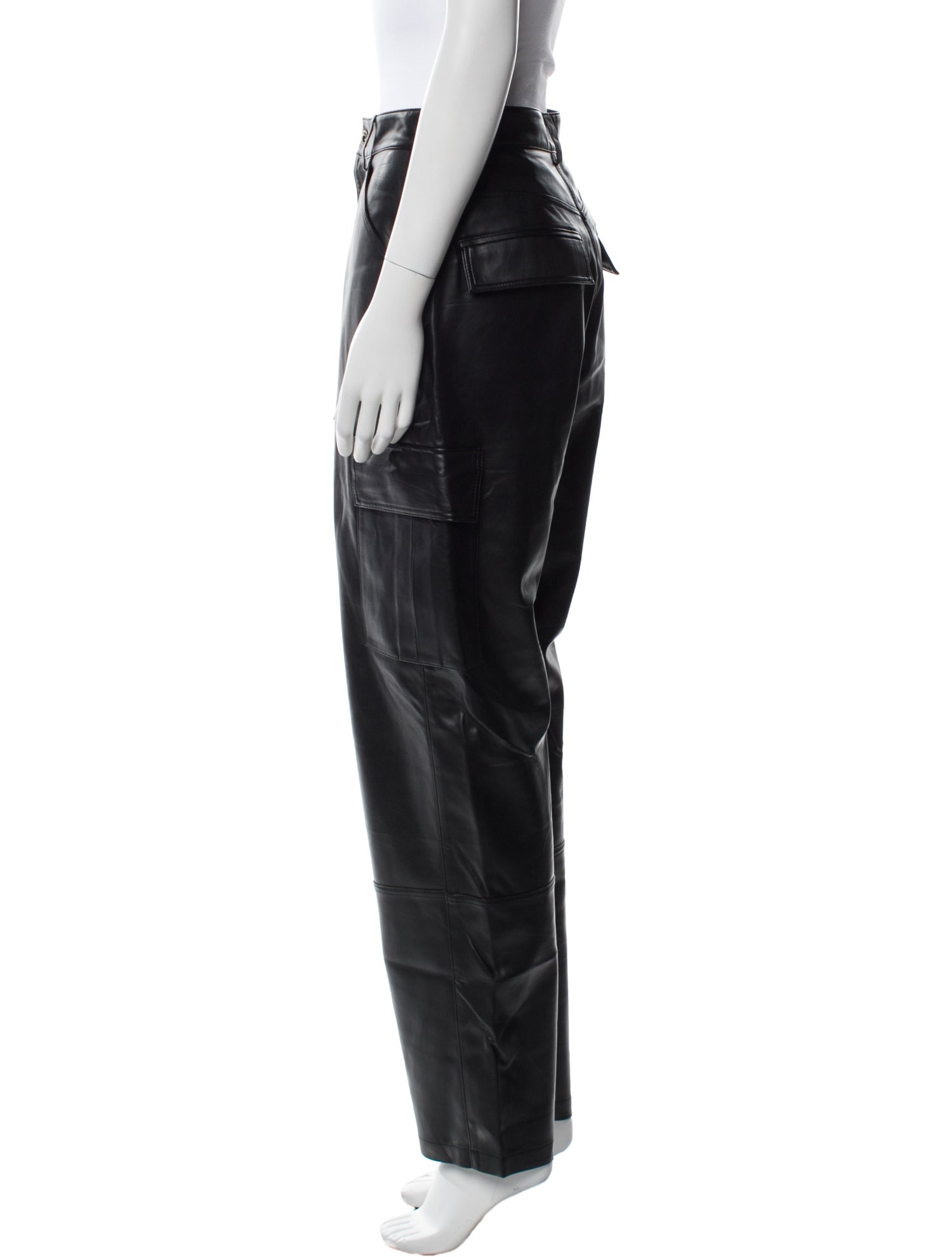 Drae Faux Leather Wide Leg Pants