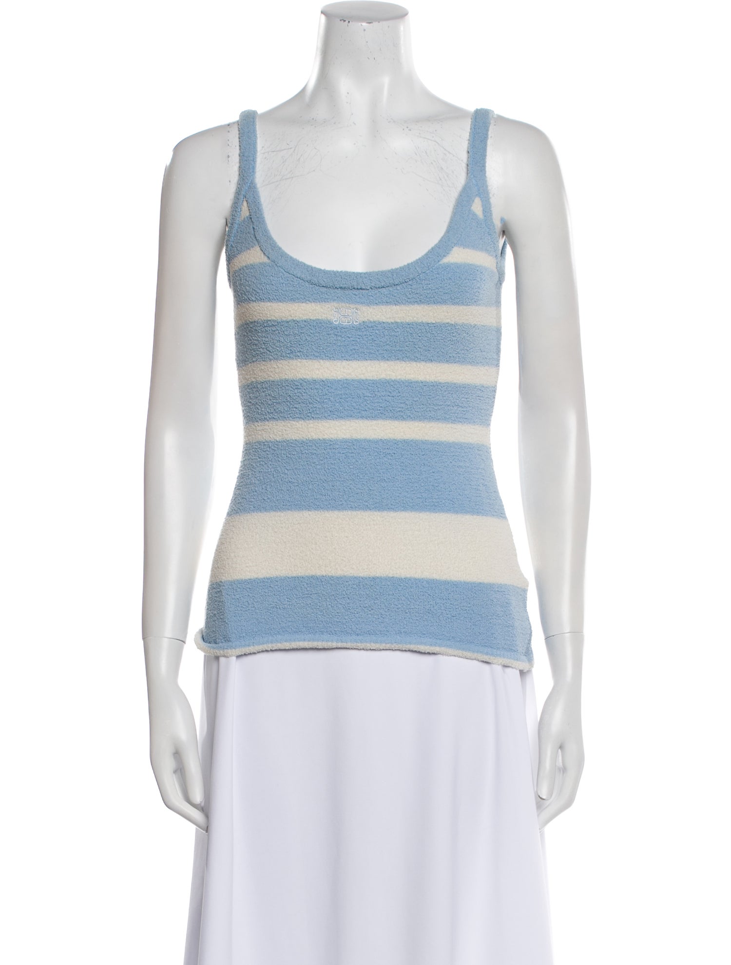 Dé Rococo Striped Scoop Neck Top