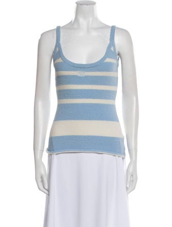 Dé Rococo Striped Scoop Neck Top