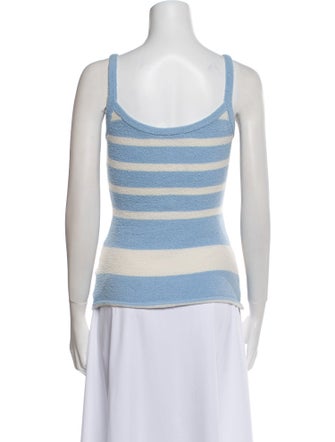 Dé Rococo Striped Scoop Neck Top